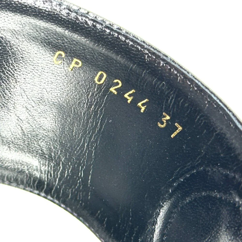 CELINE Appoline Lambskin Leather 40 Mule Slide Sandals Heels Triomphe Logo - Picture 11 of 13